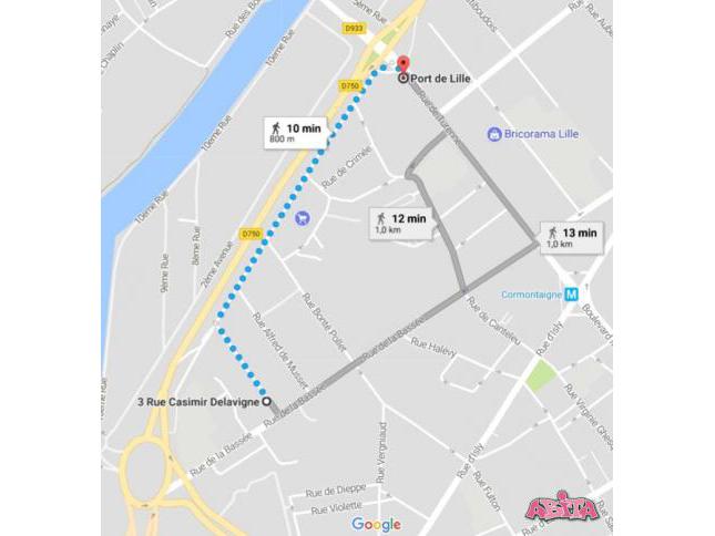 T1 non meublé de 29.13m² avec parking - Port de Lille